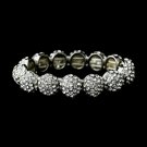 Glistening Crystal Silver Stretch Bracelet 8543