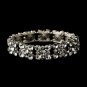 Vintage Silver Clear Stretch Bracelet 8556