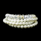 Timeless Ivory Pearl & Austrian Crystal Wrap Bracelet 8559