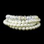 Timeless Ivory Pearl & Austrian Crystal Wrap Bracelet 8559