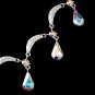 Silver Aurora Borealis Necklace Earring Set 71562