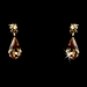 Gold Light Brown Necklace Earring Set 71562