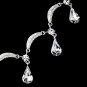 Silver Clear Necklace Earring Set 71562