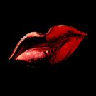Brooches > Shiny Red Lips Brooch 104 (Gold on Back)