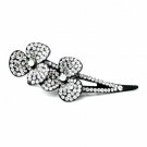 Clear AB Crystals & Clear Rhinestones on Black Claw Clip 464