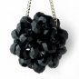 Black Beaded Ball Earring Set 8551
