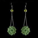 Peridot Beaded Ball Earring Set 8551