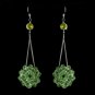 Peridot Beaded Ball Earring Set 8551