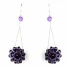 Tanzanite Beaded Ball Earring Set 8551