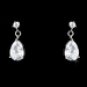Silver Clear Necklace Earring Set 8420