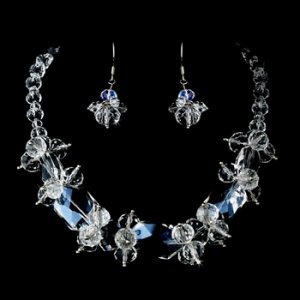 Clear Necklace Earring Set 8548