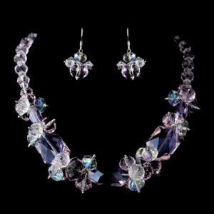 Pink Necklace Earring Set 8548