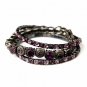 Antique Silver Amethyst Bracelet 963