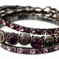 Antique Silver Amethyst Bracelet 963