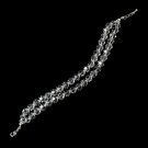 Double Swarovski Crystal Row Bracelet B-8143