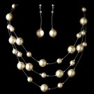 Necklace Earring Set NE 8358 Ivory