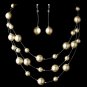 Necklace Earring Set NE 8358 Ivory