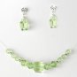Green Illusion Necklace & Earring Set NE 233