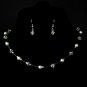 Silver Mint Necklace Earring 7220