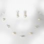 Necklace Earring Set N 8364 E 216 Silver Ivory