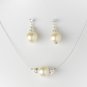 Pearl Necklace Earring Set NE 8369 Ivory