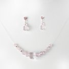 Necklace Earring Set 233 Pink