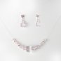 Necklace Earring Set 233 Pink