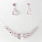 Necklace Earring Set 233 Pink