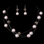 Necklace Earring Set NE 8362 Pink