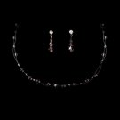 Light Amethyst Swarovski Crystal Illusion Jewelry Set NE 241