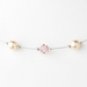 Silver Pink Necklace Earring 7220