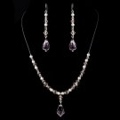 Necklace Earring Set NE 8354 Pink