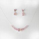 Pink Illusion Necklace & Earring Set NE 233