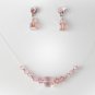 Pink Illusion Necklace & Earring Set NE 233