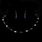 Silver Lilac Necklace Earring 7220