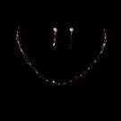 Fuchsia Swarovski Crystal Illusion Jewelry Set NE 241