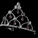 Silver and Amethyst Child's Tiara Comb HPC 500