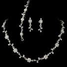 Crystal Floral Vine 3 Piece Bridal Jewelry Set NEB 385