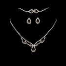 Sparkling Light Amethyst Crystal Bridal Jewelry Set NEB 361