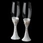 Pink Cinderella Castle Wedding Toasting Flutes