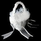 Flower Girl Basket 0063 (White or Ivory)