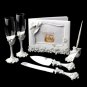 Blossom Matching Guest Book Pen Flute & Cake Server Set
