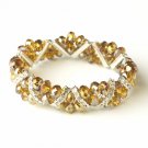 Topaz Silver Clear Double Line Bracelet 7616