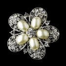 Silver Pearl Brooch 117
