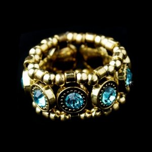 Gold Aqua Stretch Ring 464