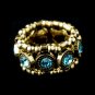 Gold Aqua Stretch Ring 464