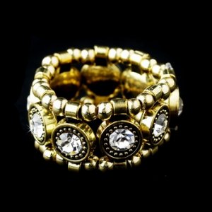 Gold Clear Stretch Ring 464