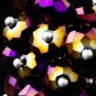 Silver Stretch Ring with Amethyst Aurora Borealis Crystals 473