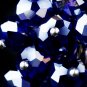 Silver Stretch Ring with Sapphire Aurora Borealis Crystals 473