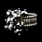 Silver Stretch Ring with Smokey Shadow AB Crystals 473